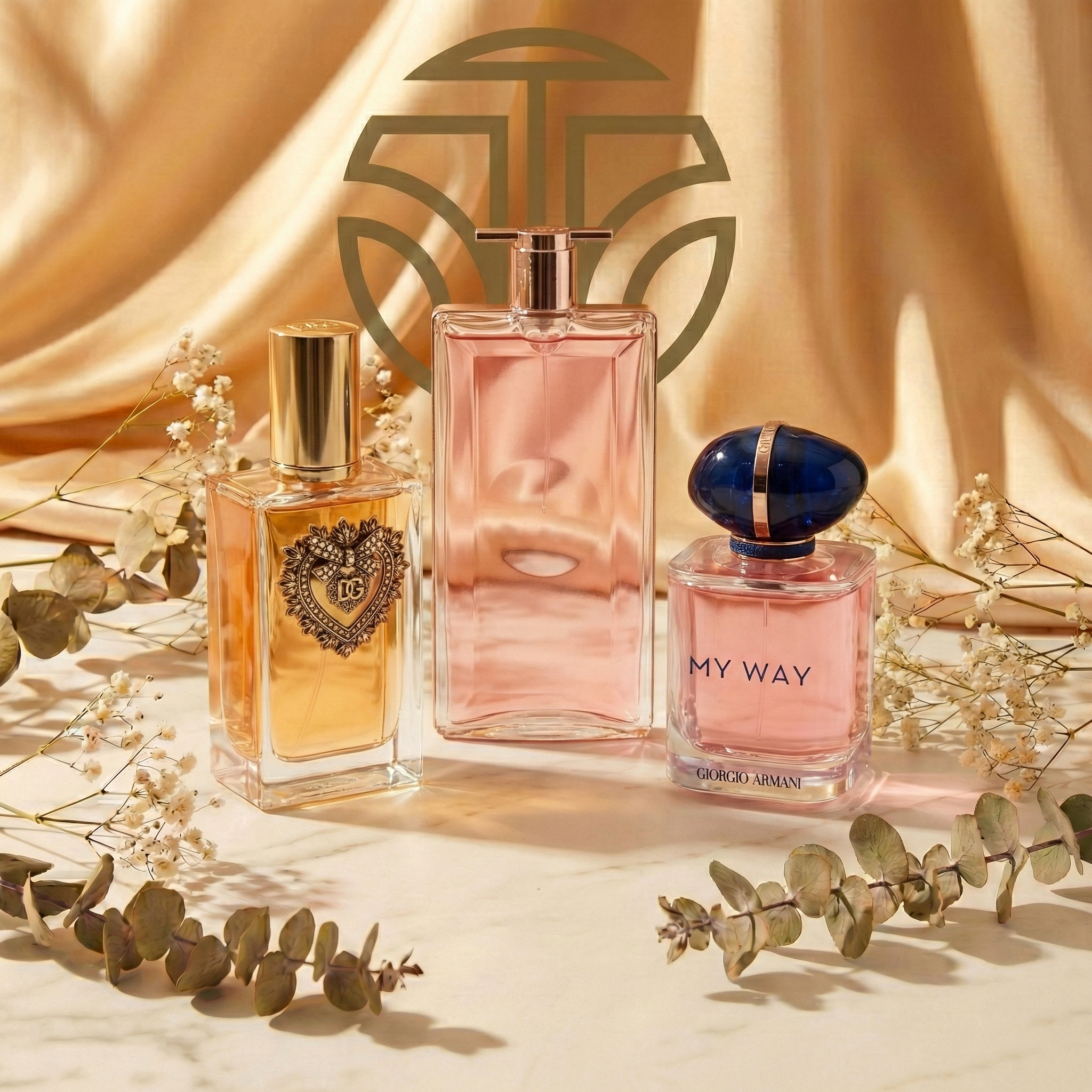 PACK DE 3 PERFUMES: DOLCE & GABBANA DEVOTION, MY WAY GIORGIO ARMANI, LANCÔME IDÔLE – 100ML