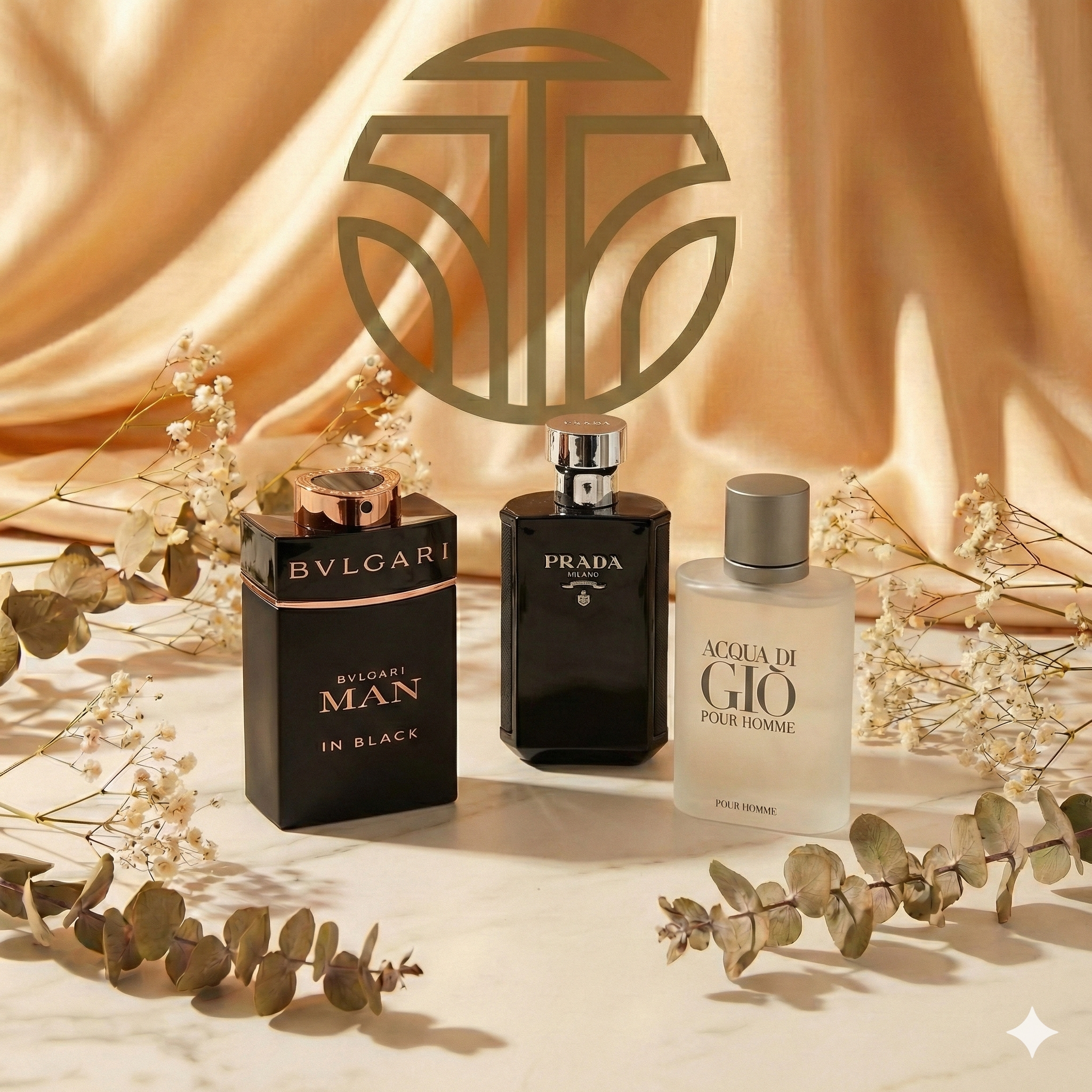 Pack de 3 perfumes: Bvlgari In Black, Giorgio Armani Acqua di Giò y L’Homme Prada Intense – 100 ml