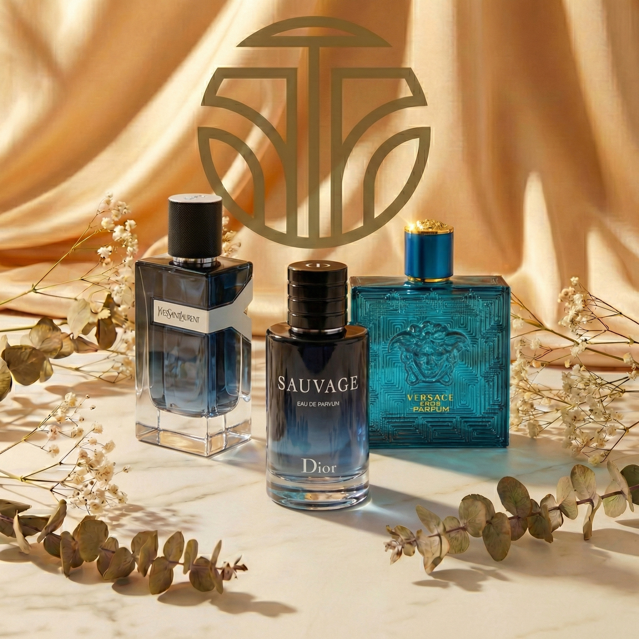 PACK DE 3 PERFUMES: DIOR SAUVAGE, YVES SAINT LAURENT Y MEN, VERSACE EROS – 100ML
